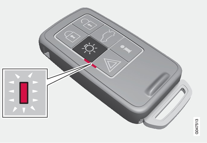 P3-1246-312H Remote key - indicating light precondition