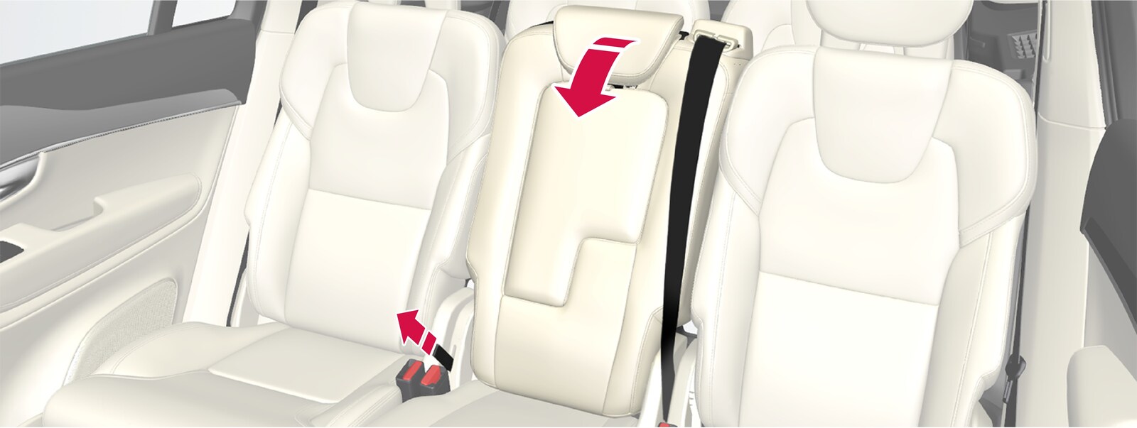 P5-1507-2nd seat row- Folding center seat with strap