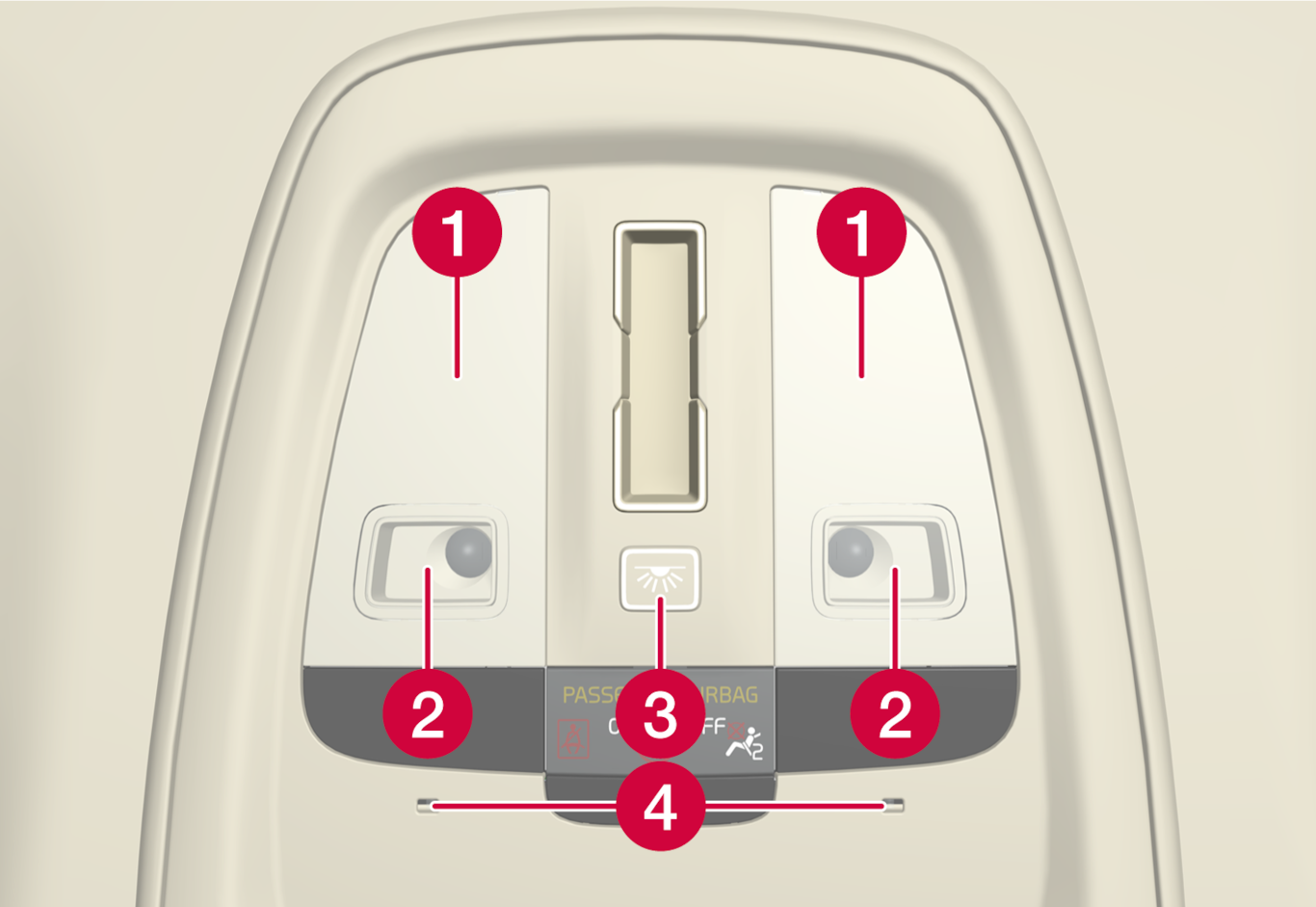 SPA-2246-Front interior lightning panel in roof
