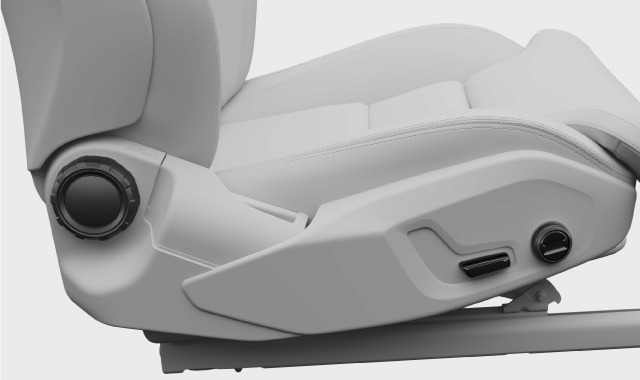 Seat adjustments controls on the side of the seat