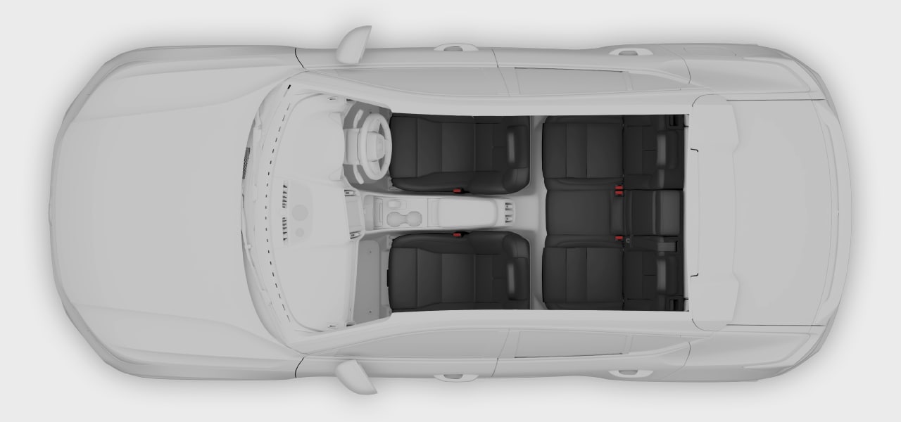Seat position overview for left-hand drive