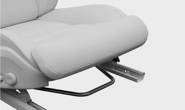 Seat adjustments controls beneath the seat