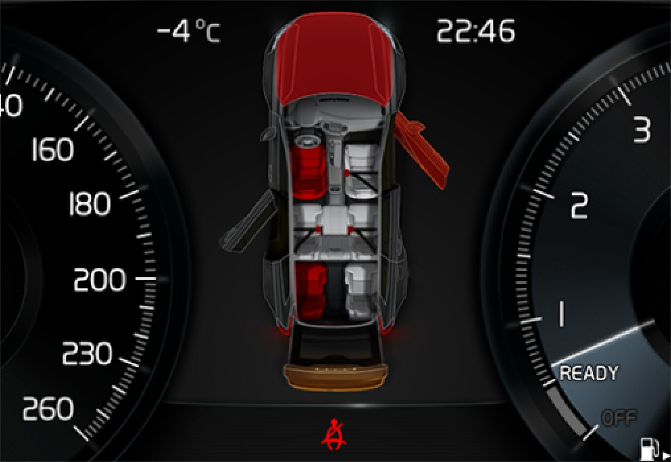 P5-1817-XC90–Safety–Driver display belt and door reminder