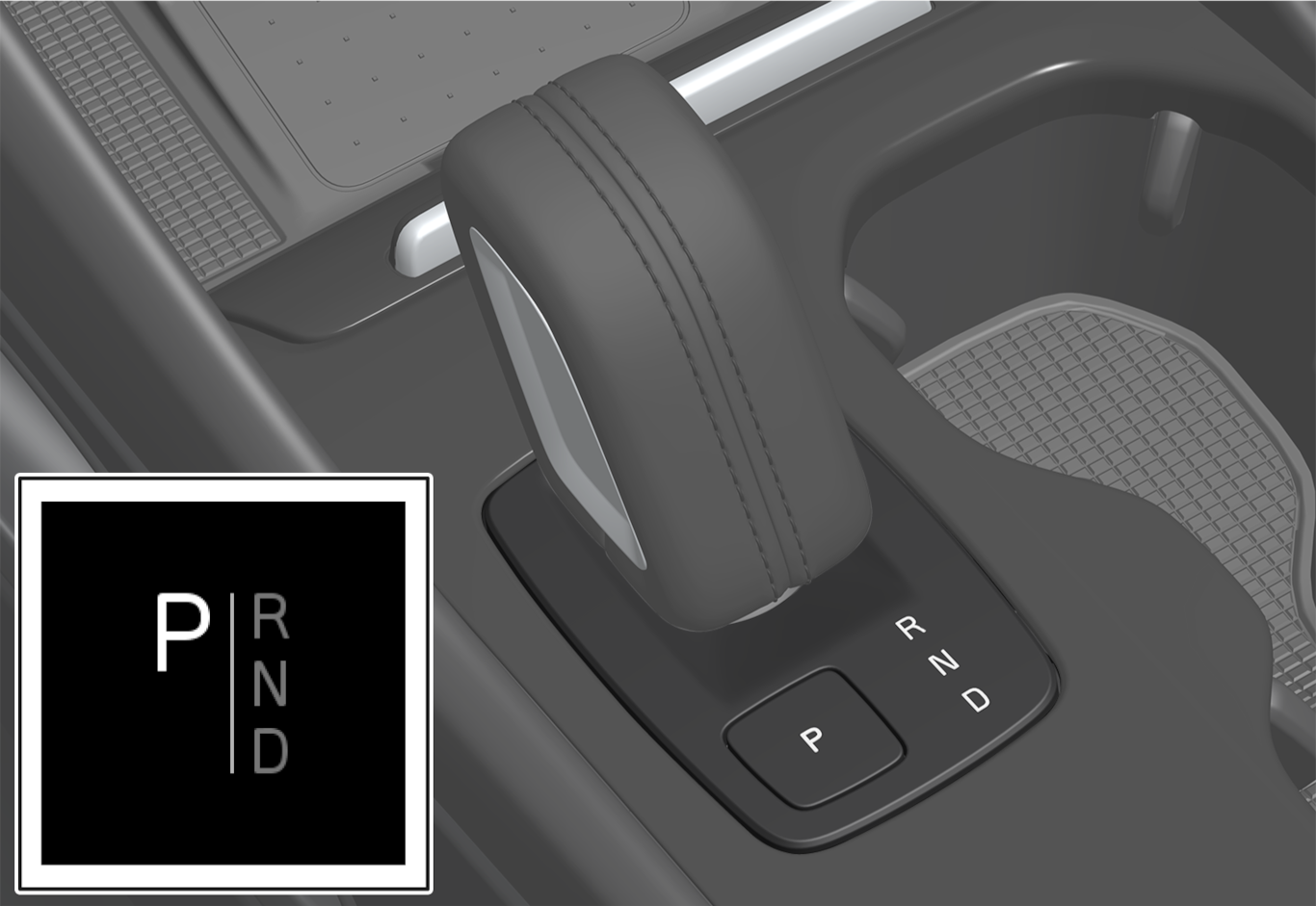 P6-2037-XC40BEV-Gear shifter and gear shift modes