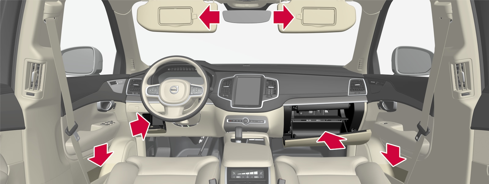 XC90 Passenger compartment interior Volvo Support ENCA