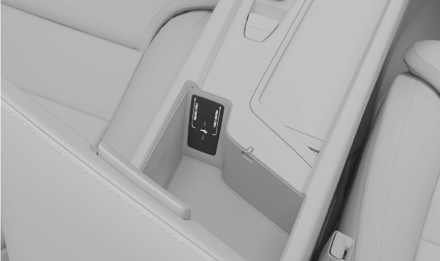 USB-porter foran