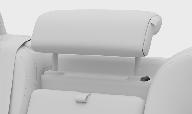 Headrest locking button