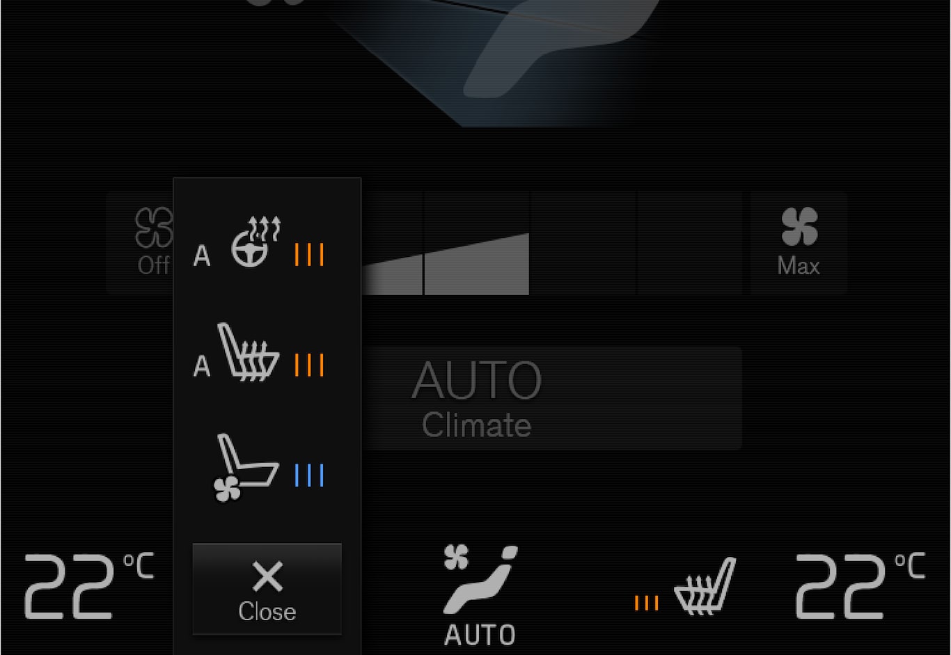 P5-1507–Climate–Seat and steering wheel regulation