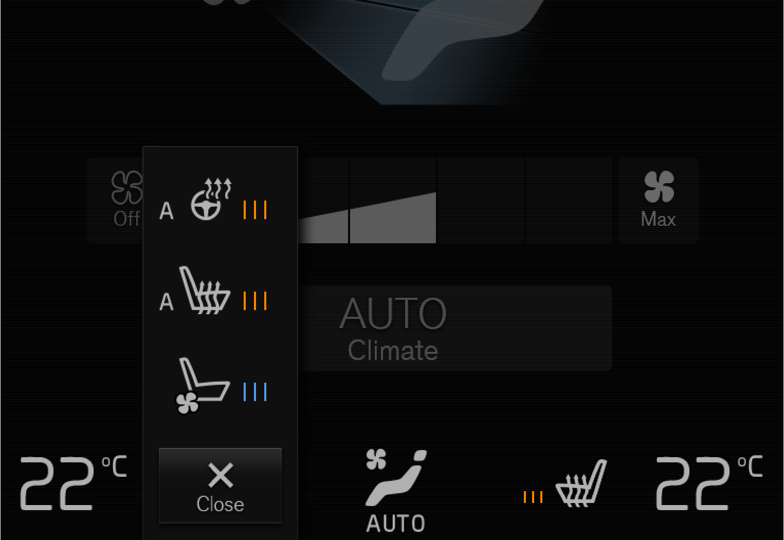 P5-1507–Climate–Seat and steering wheel regulation