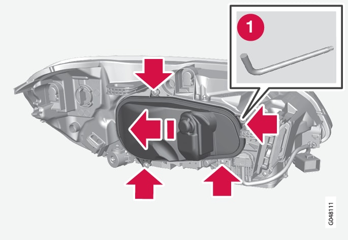 P3-1320-XC60 Headlamp cover removal