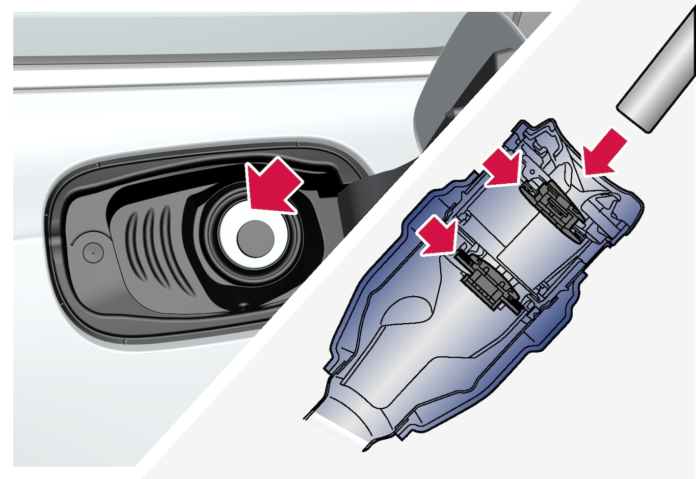 P5-1617-S90-capless fuel filler pipe