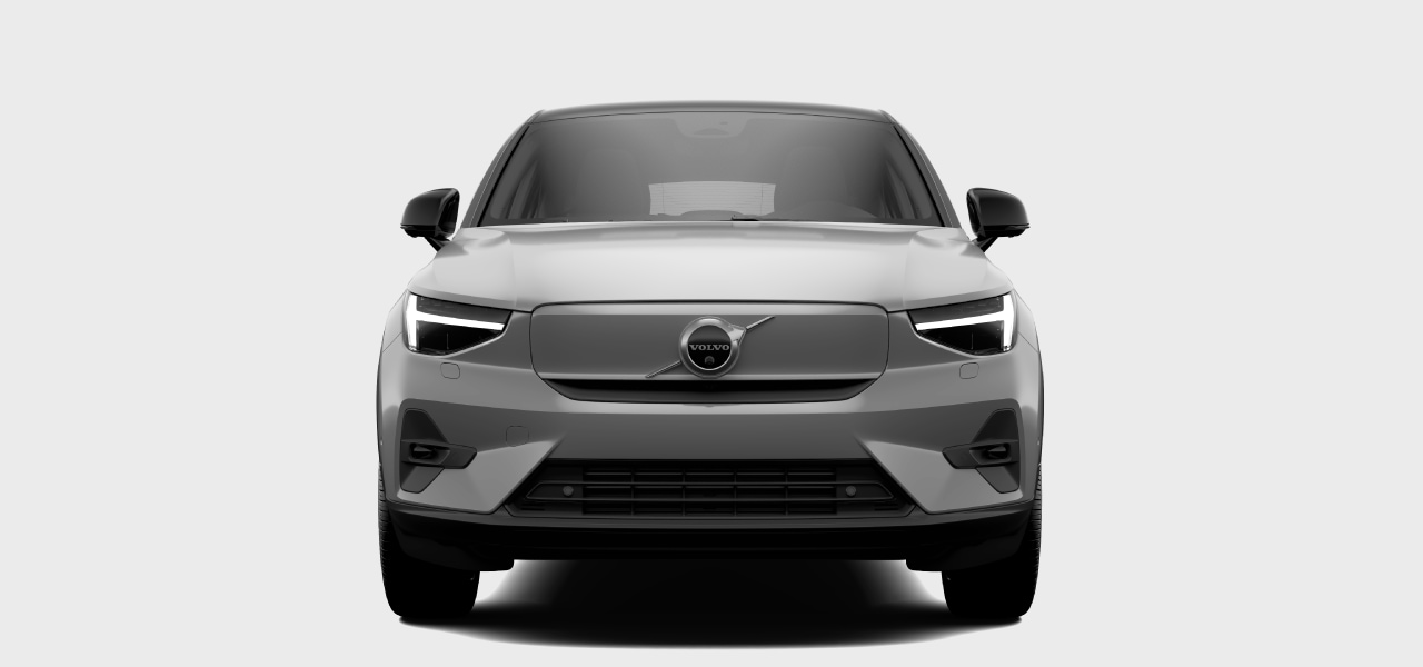 Front view of the car showing exterior lights, mirrors and windscreen wipers