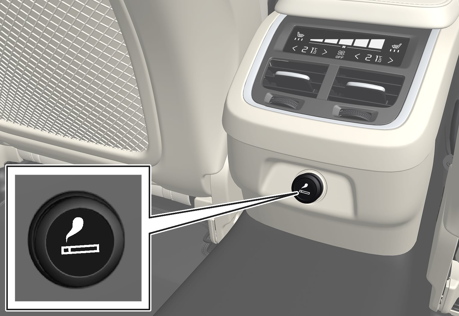 P5-1646–Interior–Cigarette lighter console rear S/V90