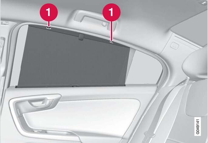 P3-1345-S60L Sun curtain rear door