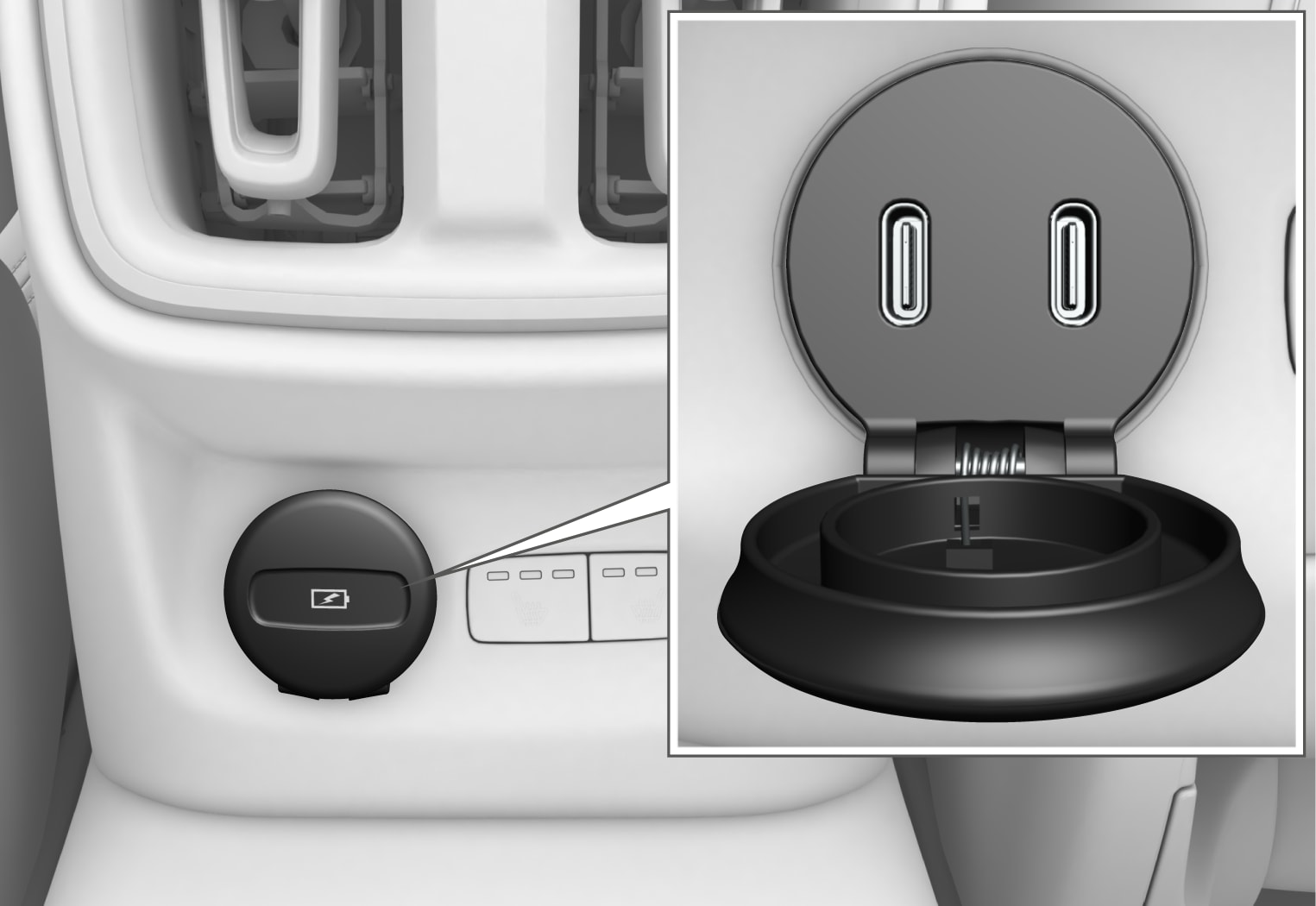PS-2007-Interior - USB-C outlet in tunnel console