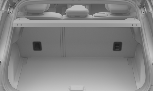 Location of top tether anchorage points for the rear seat