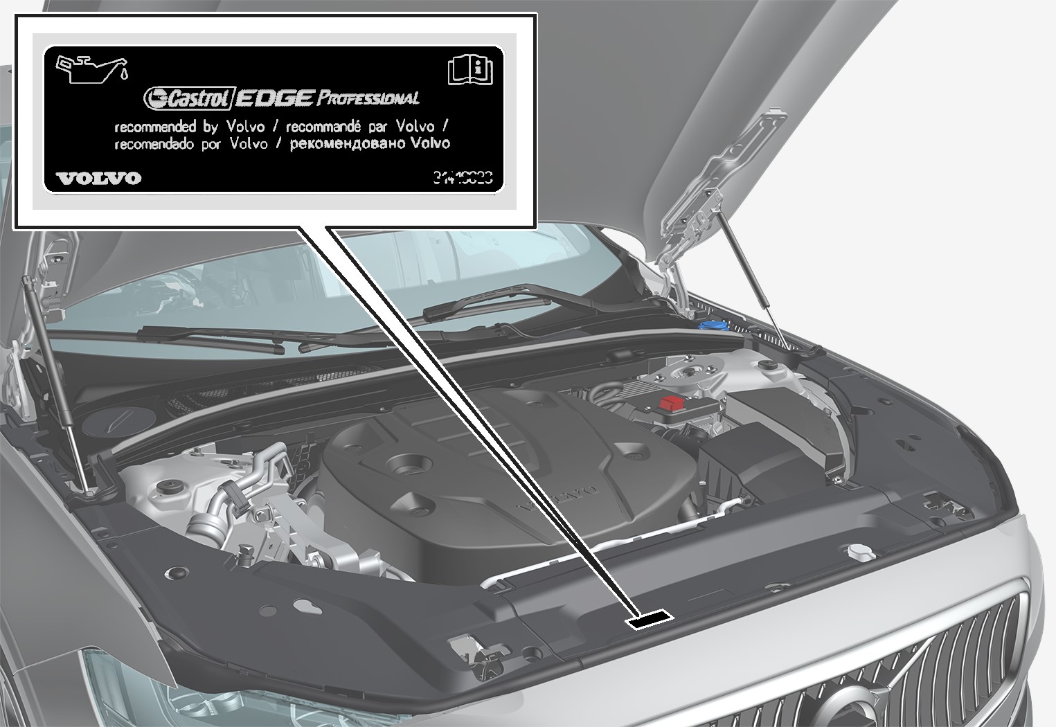 P5-1617-S90/V90 Oil decal EU/OS