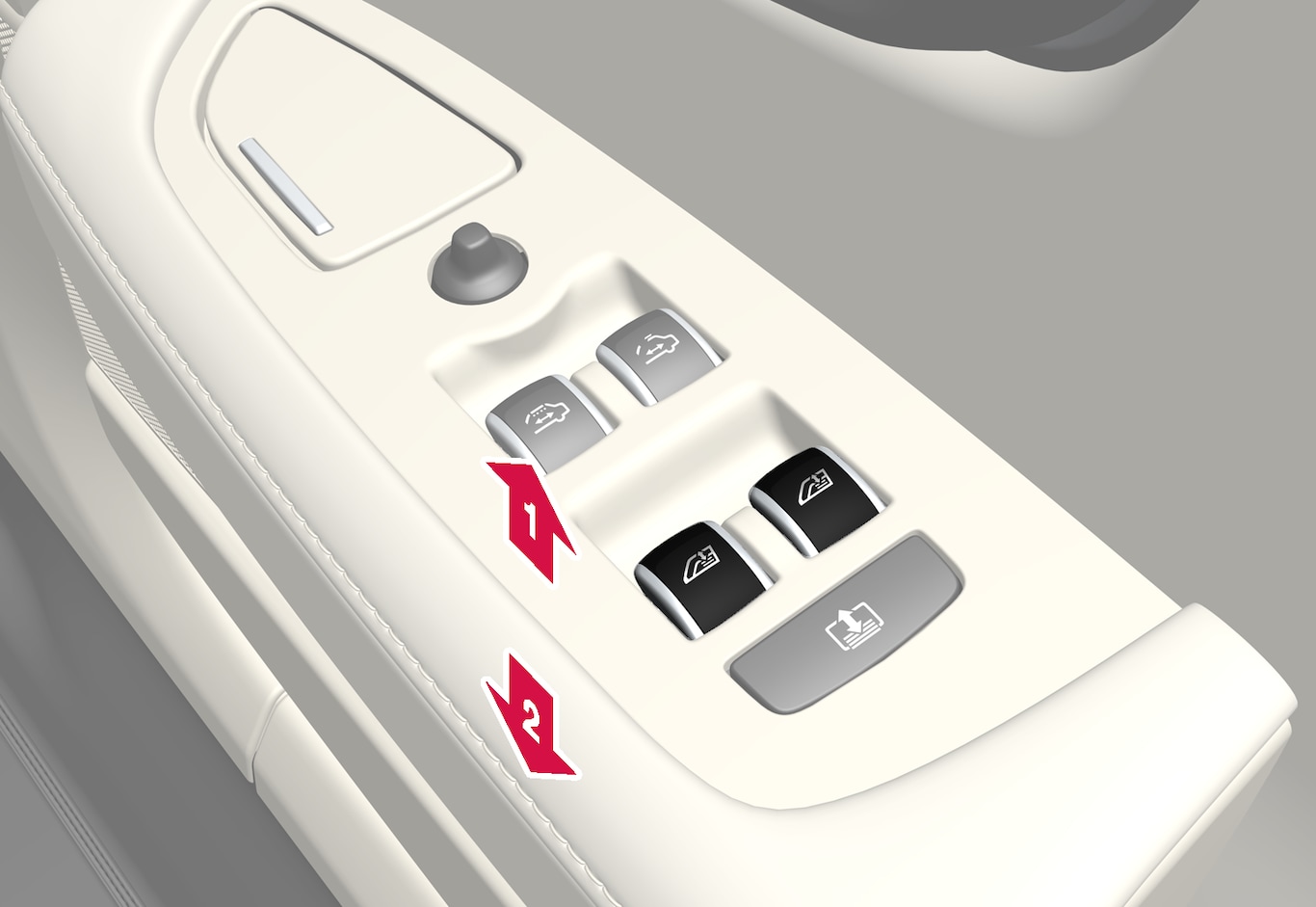 P5-1646-S90L Door control panel, right rear