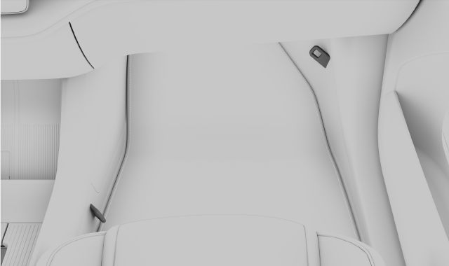 Location of lower tether anchorage points for the front seat