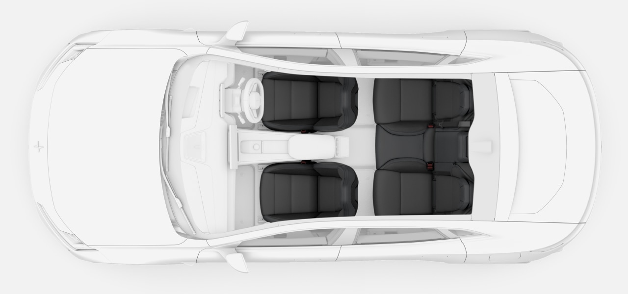Seat position overview for right-hand drive