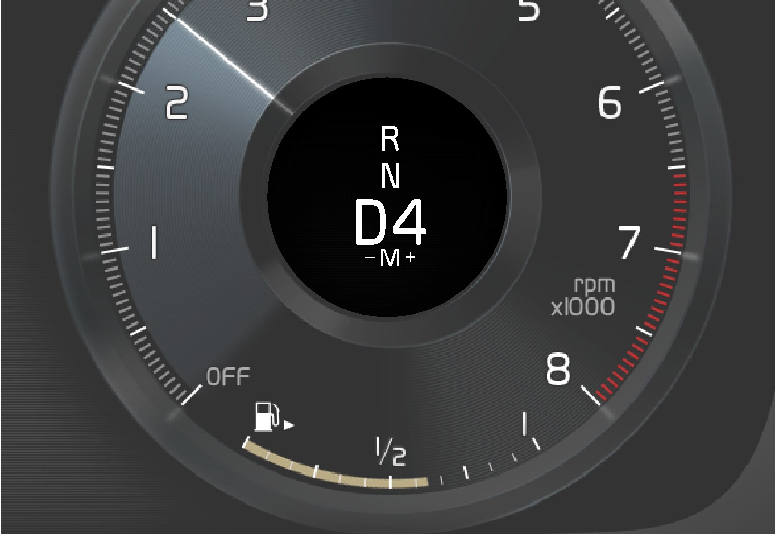 P5P6-1917-8G-Gear shifting with paddles, information in driver display