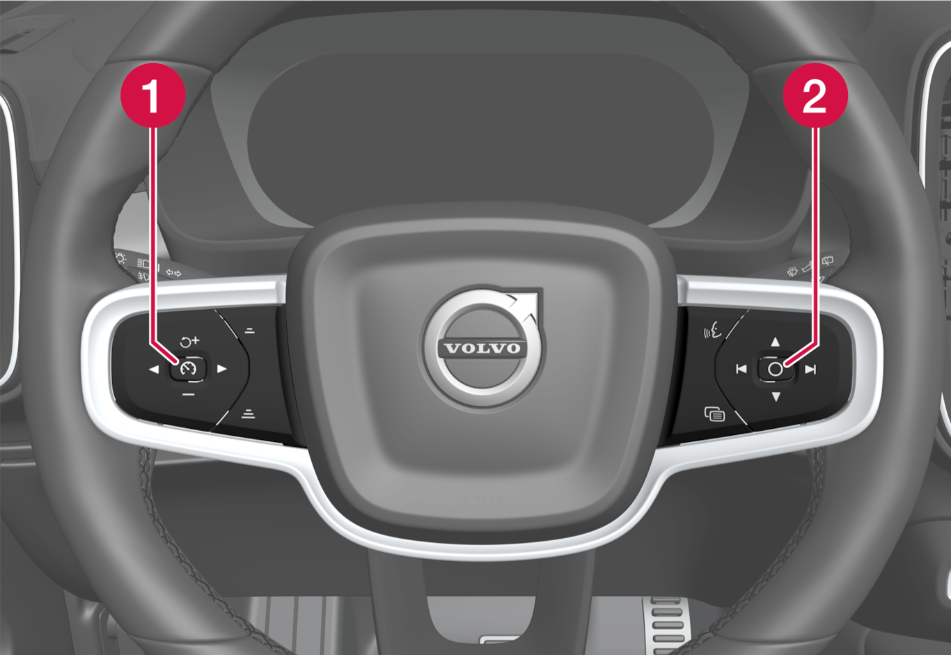P6-2139--XC40BEV-C40BEV-Steering wheel with numbers