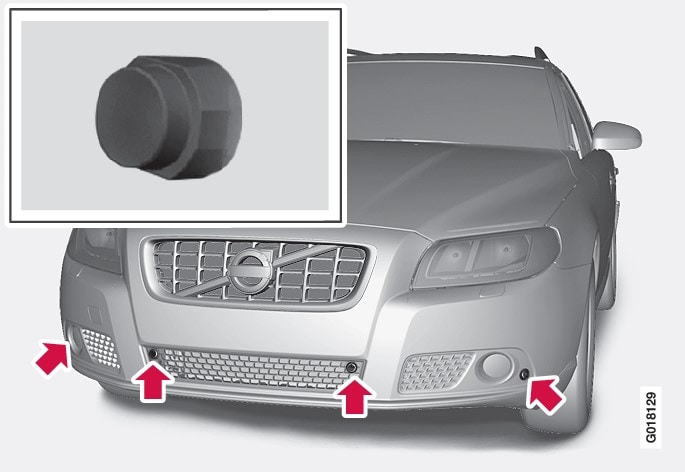 Sensor location, front.