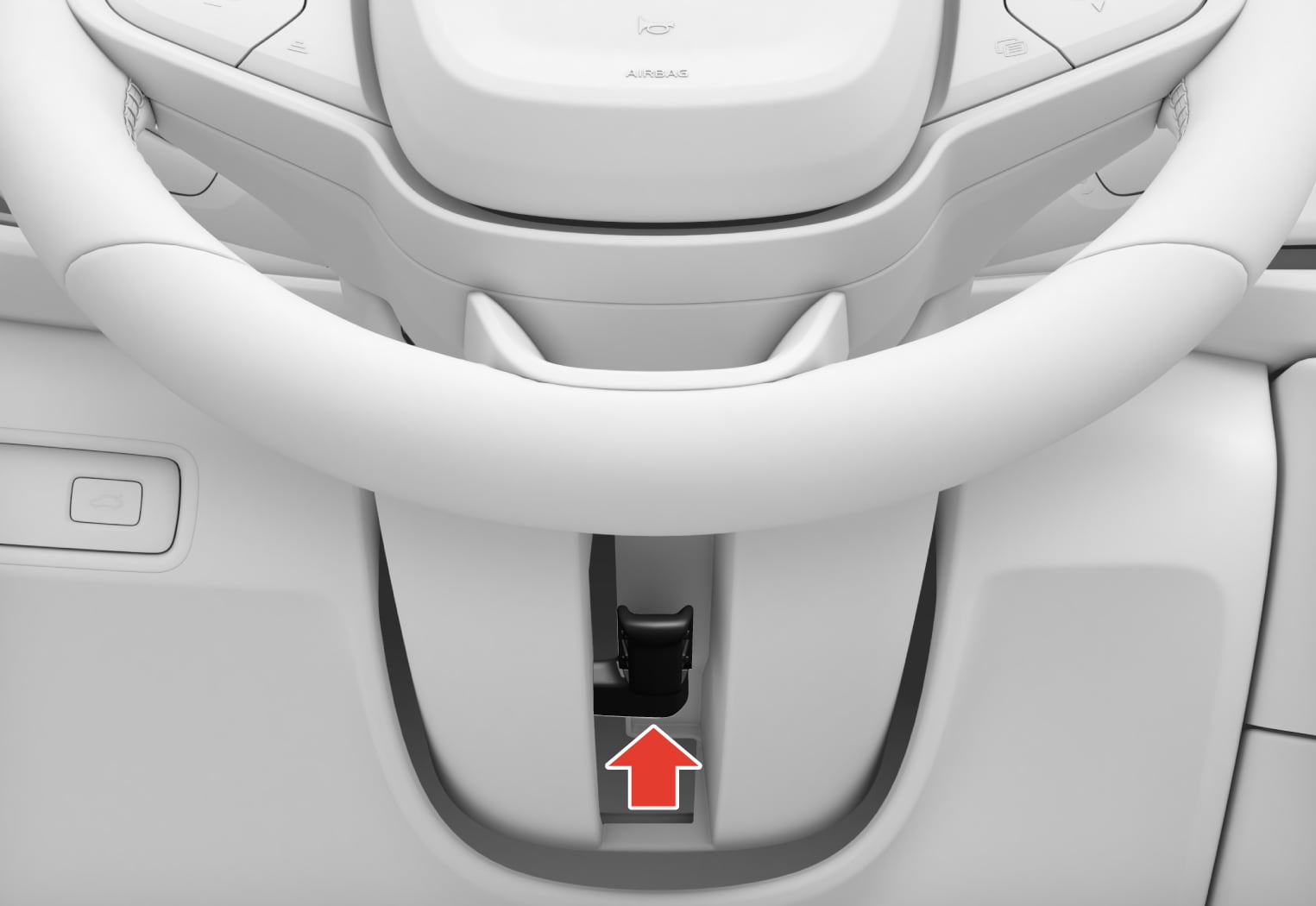 PS-2007-Adjusting steering wheel with knee airbag