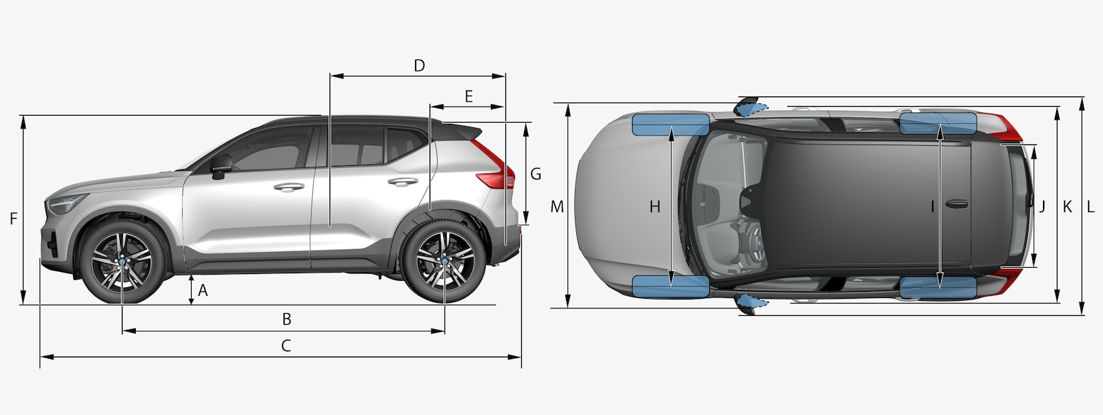 P6-2222-XC40-Overview with measurements