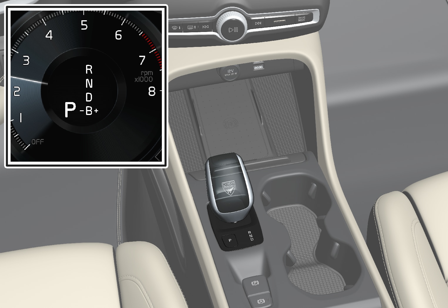 P5-1917-Hybrids-Crystal gear shifter + information in driver display