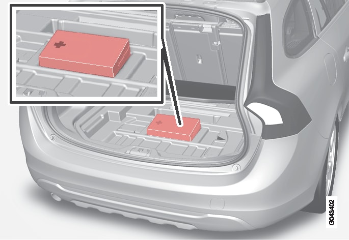 P3-1035-V60-Placering förbandslåda