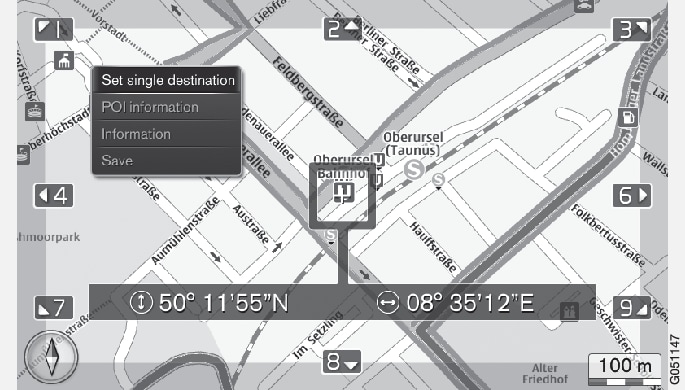 P3/P4-1420-IMAP-menu-Scroll view over POI-information