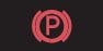 Symbol parkeringsbroms åtdragen - text
