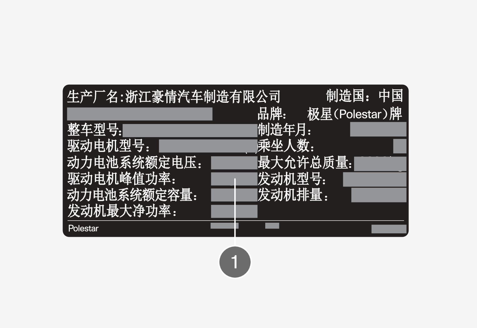 PS-1926-PS1-Product decal power, vehicles manufactured in China