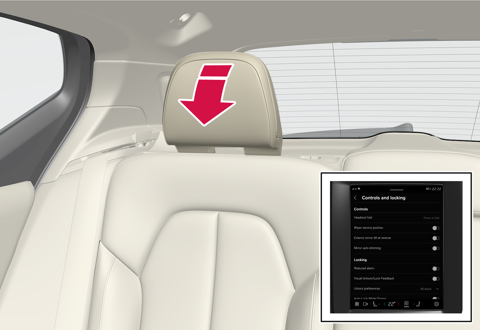 P6-2037-XC40BEV-Adjust headrest in backseat