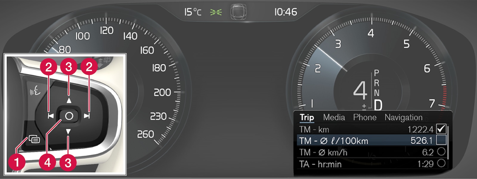 P5-1507-Incoming Call, app menu and right steering wheel switch