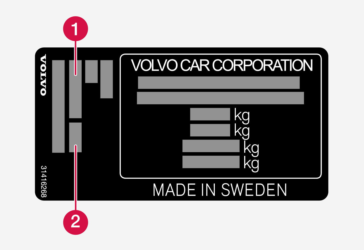 P5-1507-Vehicle Identification Number label with 1 annotation for color code - not China and Saudi Arabia