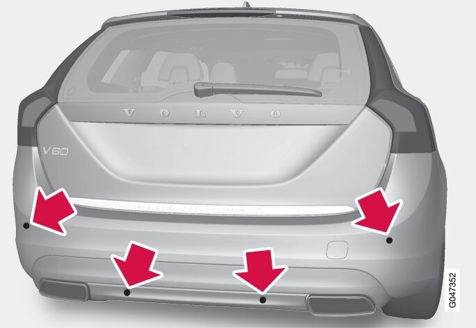 P3-1246-v60H Parkeringshjälp Sensorer bak