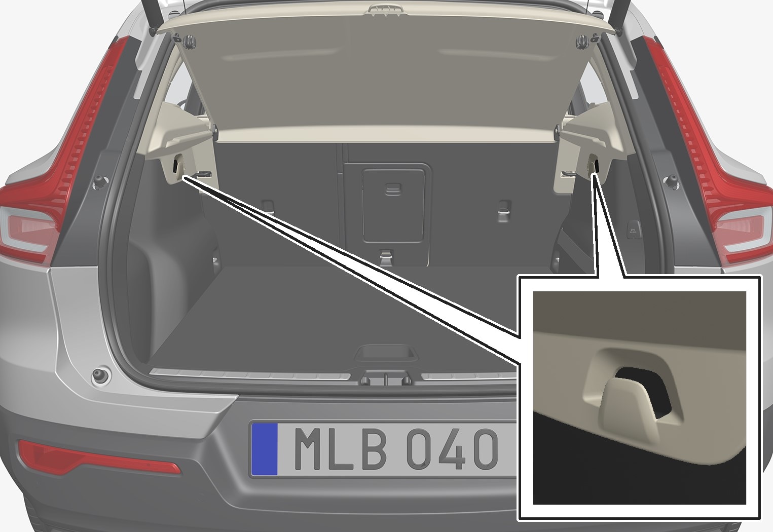 P6-1746-XC40-Bag holder hook in trunk