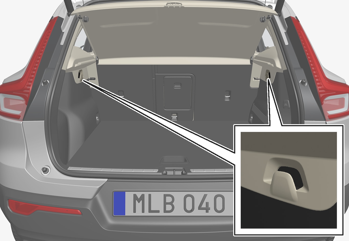 P6-1746-XC40-Bag holder hook in trunk