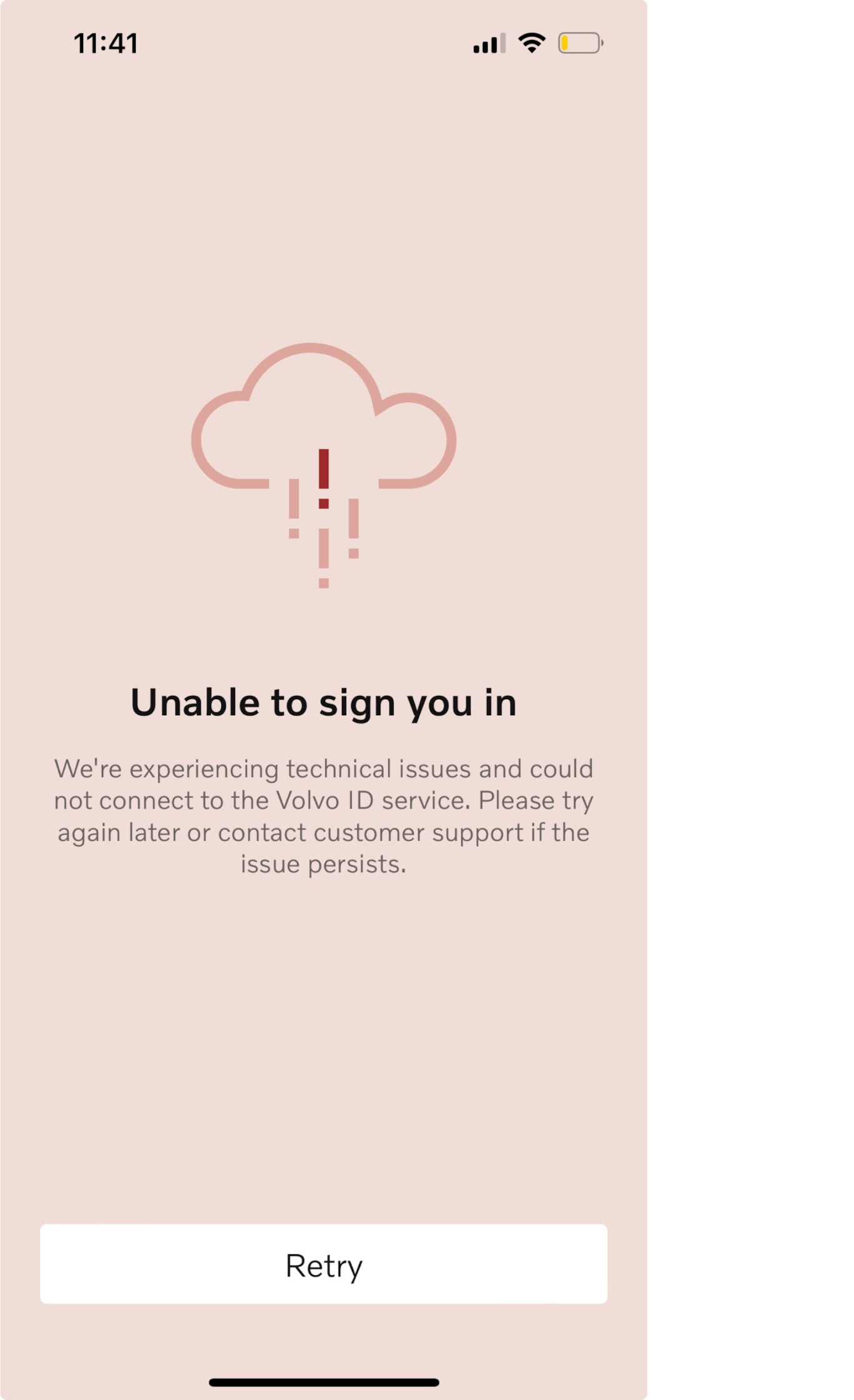 Sign in error page