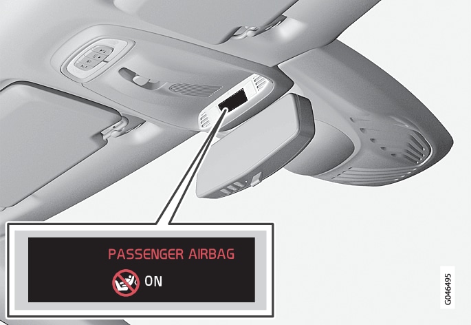 P4-1220-Y55X-Overheadconsol - Passenger airbag enabled