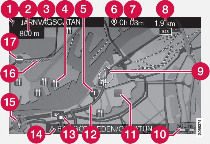 P3/P4-1517-Navi-RoW-Text and symbols on the map