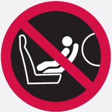 La placa de airbag está visible cuando se abre la puerta del acompañante, véase la figurafigura .