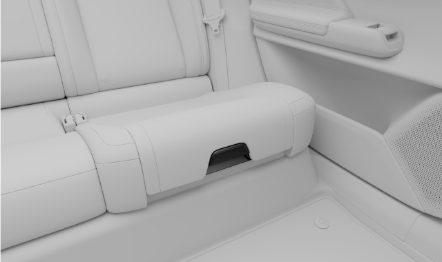 The release handle on the integrated child seat