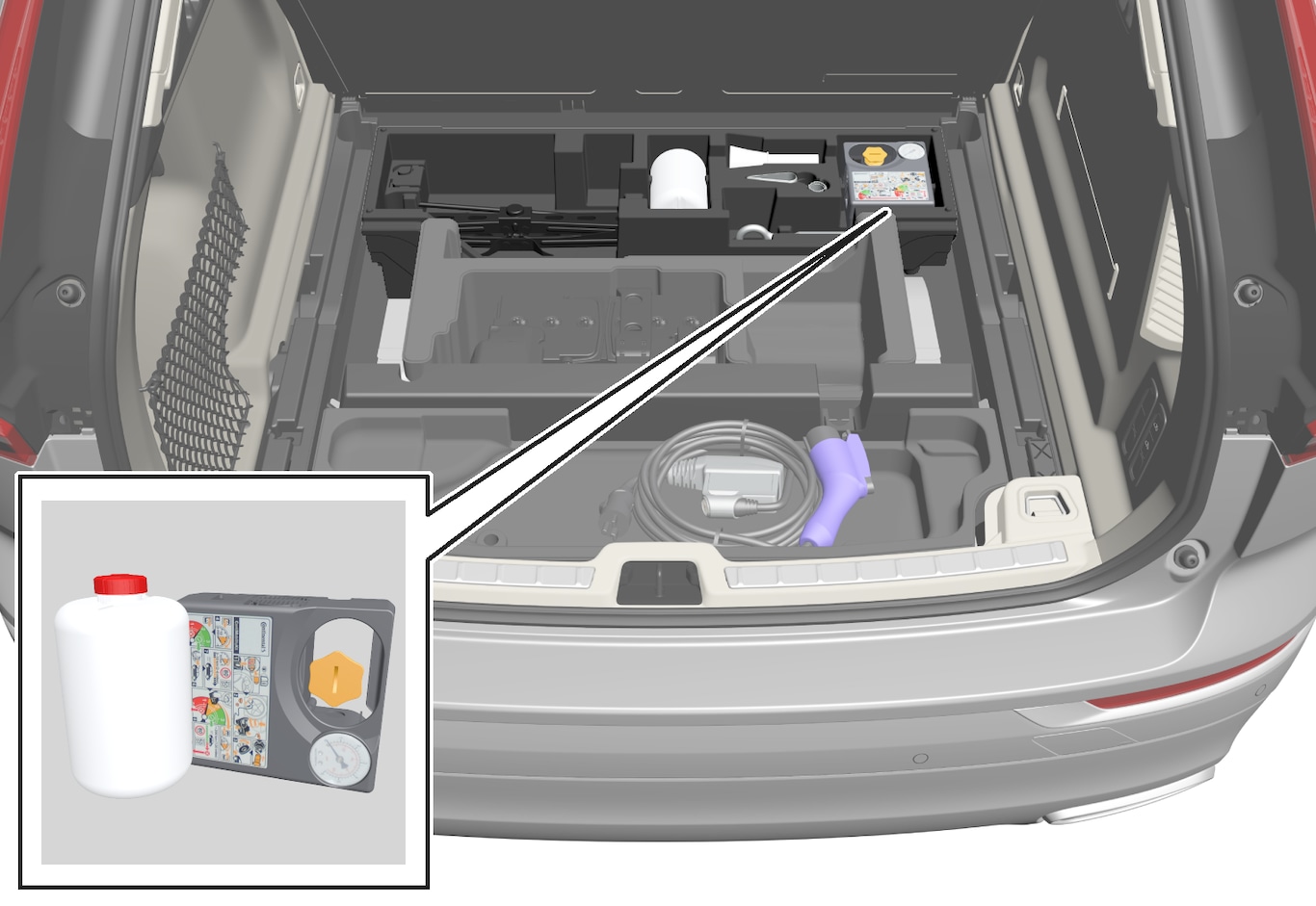P5-1717-XC60-Temporary mobility kit,storage
