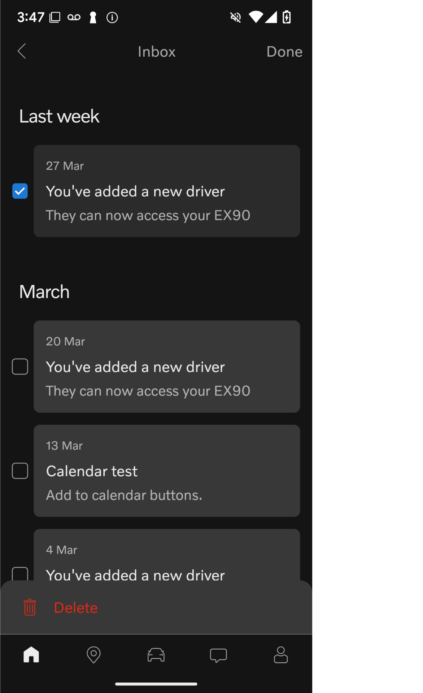 Android delete messages 5.54