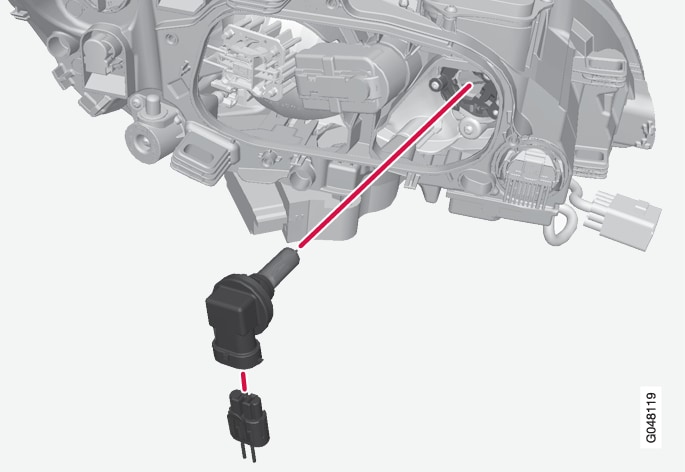 P3-1320-S60/V60/V60H Halogen high beam bulb replacement