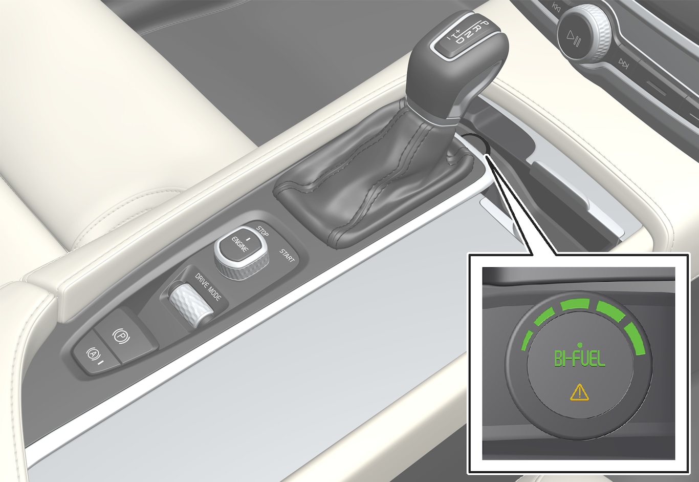 P5-1646-V90 Bi Fuel - CNG switch and position