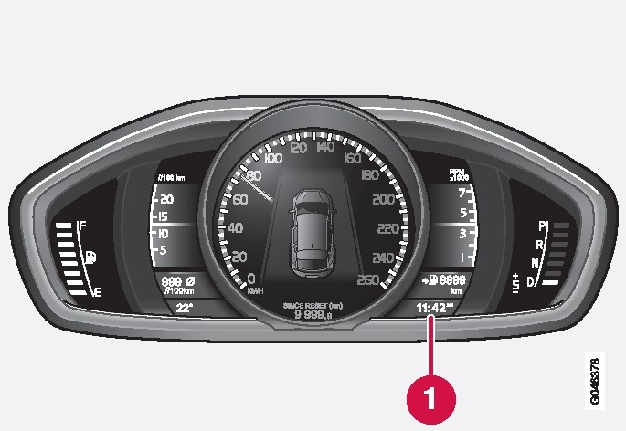 P4-1220-Y55X Information display, clock